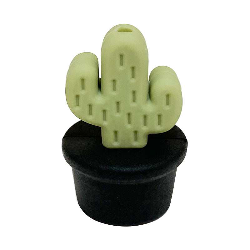 Wholesale of 10PCS Mini Cactus Silicone Beads